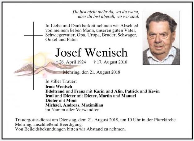 josef wenisch